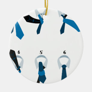 Tying A Necktie Ceramic Ornament