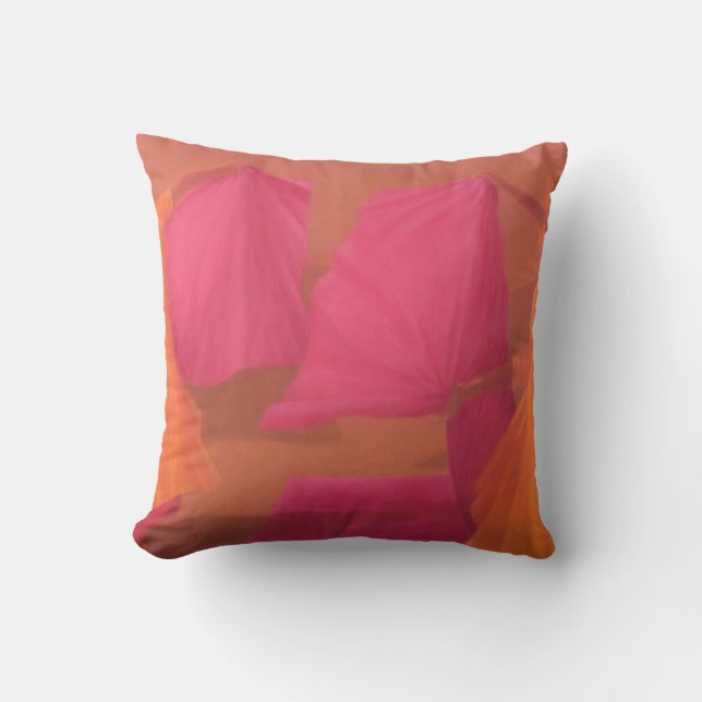 Tying Saris Throw Pillow (Front)
