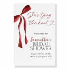 Tying The Knot Bow Bridal Shower Welcome Sign