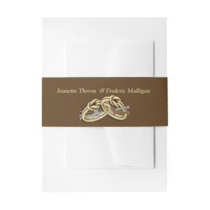 Tying the Knot Celebration Belly Band Invitation Belly Band