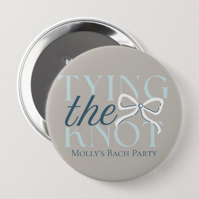 Tying the Knot – Elegant Minimalist Wedding Design 4 Inch Round Button (Front & Back)
