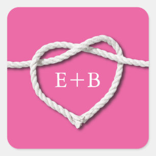 Tying the Knot Fuchsia Sticker