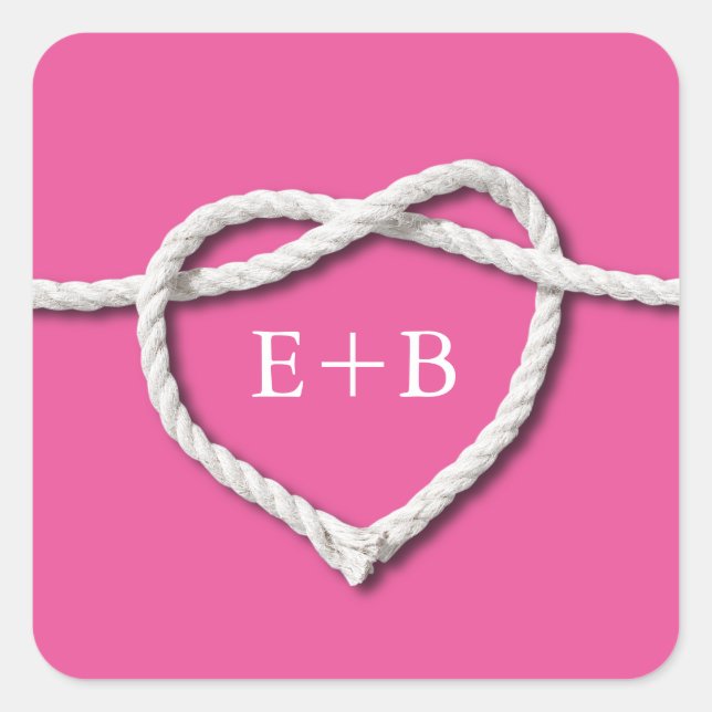 Tying the Knot Fuchsia Sticker (Front)