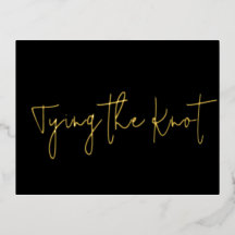 Tying the Knot!  Gorgeous Gold on Black 