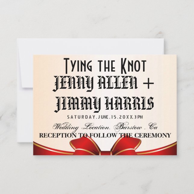 Tying The Knot Invitation (Front)