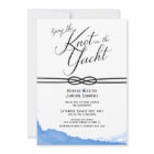 Tying the Knot on the Yacht Ocean Blue Watercolor 