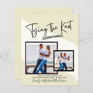 Tying The Knot - Photo Engagement Party Invitation