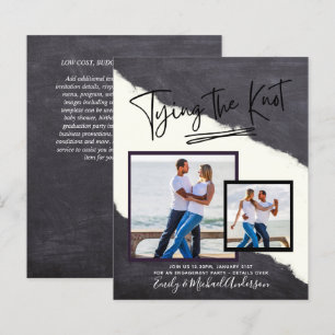 Tying The Knot - Photo Engagement Party Invitation