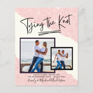 Tying The Knot - Photo Engagement Party Invitation Flyer