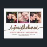 Tying The Knot Photo Save The Date Card<br><div class="desc">This chic and modern postcard stylishly requests your guests to save the date. Also available in other colours. Matching stamp and magnet option also available.</div>