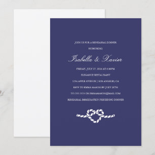 Tying The Knot   Rehearsal Dinner Invitation