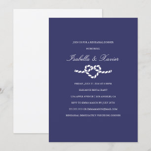 Tying The Knot   Rehearsal Dinner Invitation