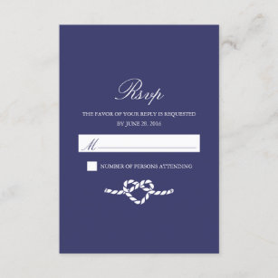 Tying The Knot   Response Card