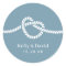 Tying the Knot Rope Heart Dusty Blue Wedding Seal