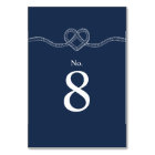 Tying The Knot Rope Heart Nautical Navy & White