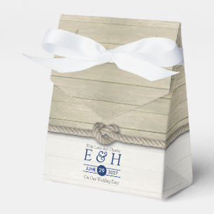 Tying The Knot Rustic Beach Wedding Favor Box