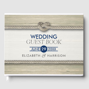 Tying The Knot Rustic Beach Wedding Guest Book