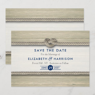 Tying The Knot Rustic Beach Wedding Save The Date