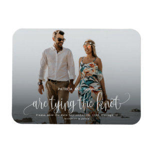 Tying The Knot Wedding Save The  Date Photo Magnet