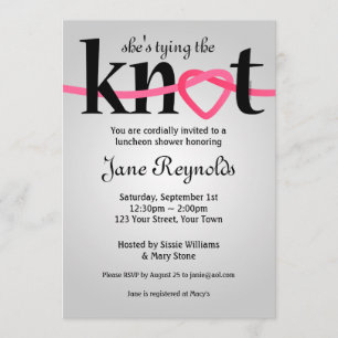 Tying The Knot Wedding Shower Invitation