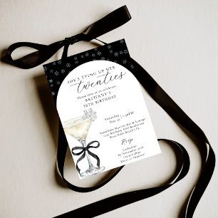 Tying Up Her Twenties Winter Themed 30th Birthday Invitation