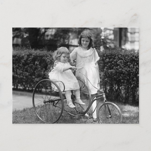 Tyke on Trike, 1920s Postcard (Front)