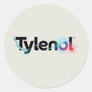 Tylenol Logo Design Classic Round Sticker