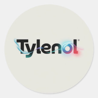 Tylenol Logo Design Classic Round Sticker