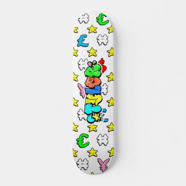 Tyler Graffiti Custom Personalized Skateboard (Front)