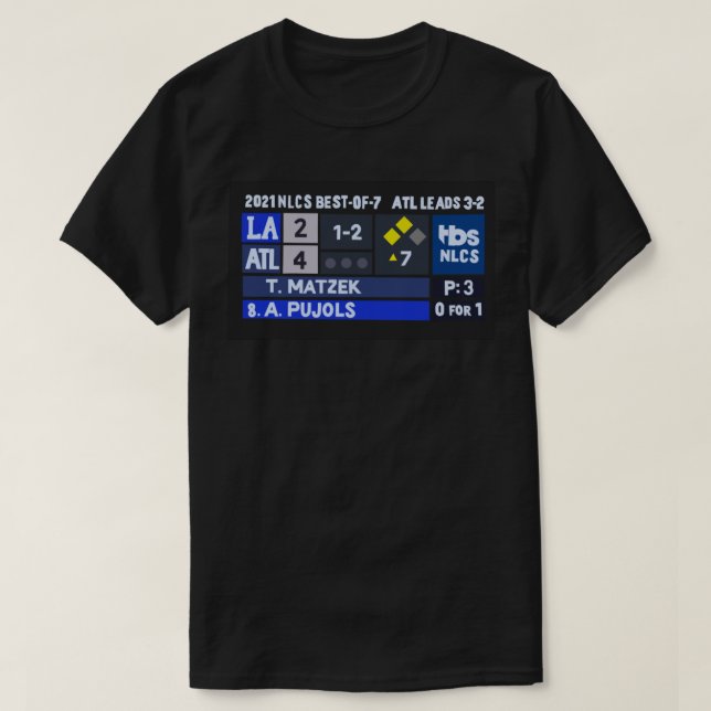Tyler Matzek Game 6 Scoreboard Classic T Shirt (Design Front)