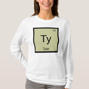 Tyler Name Chemistry Element Periodic Table T-Shirt