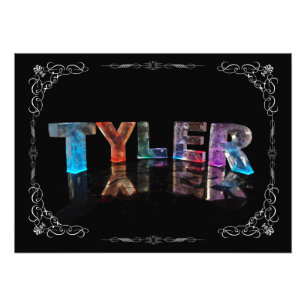 Tyler  - The Name Tyler in 3D Lights (Photograph) Photo Print
