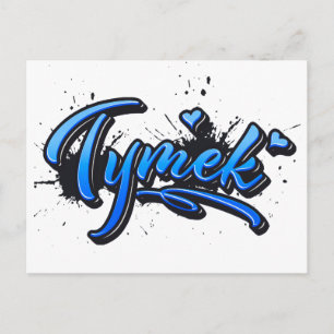 Tymek Heart Splash Graffiti Postkarte Postcard
