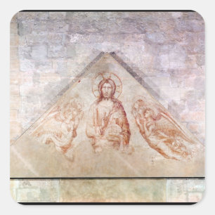 Tympanum depicting Christ the Redemptor Square Sticker