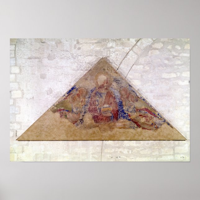 Tympanum depicting the Savior Blessing, 1341 Poster (Front)