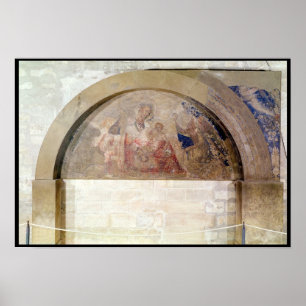 Tympanum depicting the Virgin of Humility Poster