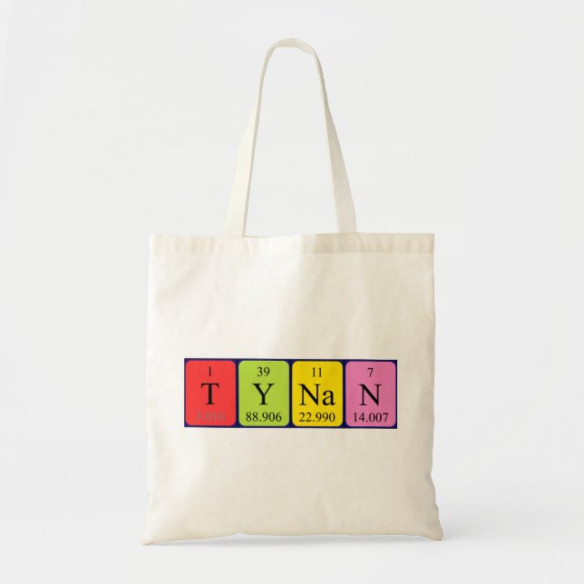 Tynan periodic table name tote bag (Front)