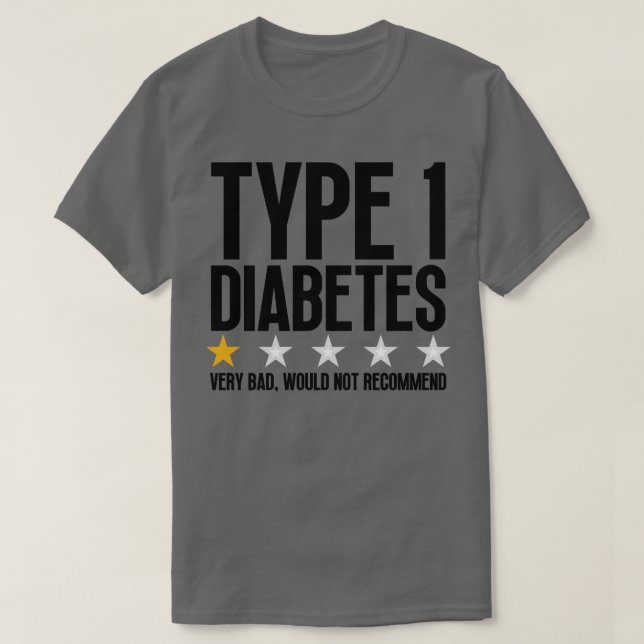 Type 1 Diabetes 5 T-Shirt (Design Front)