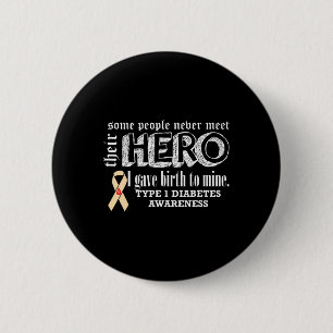 Type 1 Diabetes Awareness 2 Inch Round Button