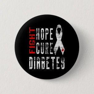 Type 1 Diabetes Awareness - Cure Diabetes  2 Inch Round Button