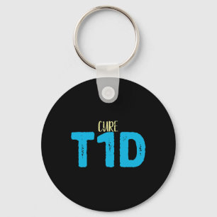 Type 1 Diabetes Awareness - Cure Tid Diabetes  Keychain
