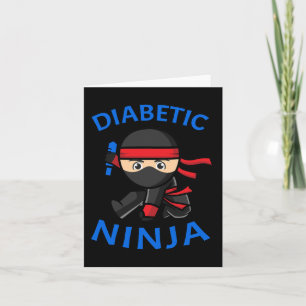 Type-1 Diabetes Awareness Diabetic Ninja T1D Kids  Card