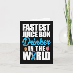Type 1 Diabetes Awareness Fastest Juice Box Drinke Card
