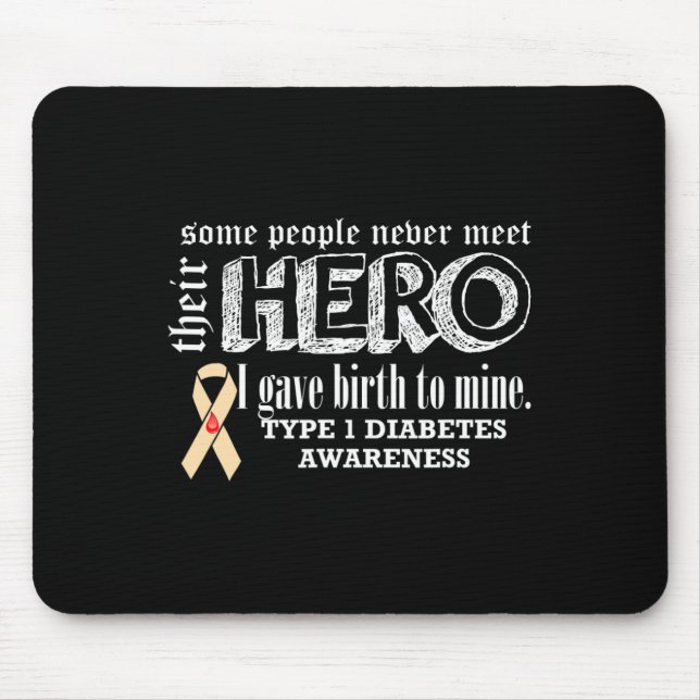 Type 1 Diabetes Awareness  Mouse Pad (Front)