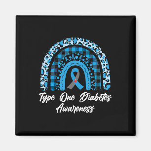 Type 1 Diabetes Awareness Rainbow Month Leopard Ri Magnet