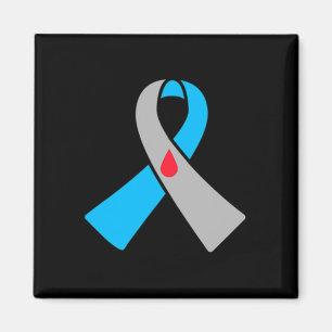 Type 1 Diabetes Awareness Ribbon Bydge Magnet
