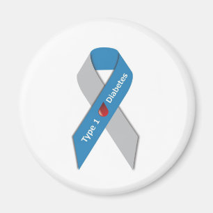 Type 1 Diabetes Awareness Ribbon Magnet