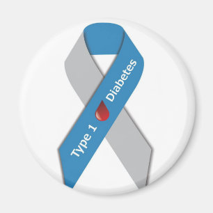 Type 1 Diabetes Awareness Ribbon Magnet