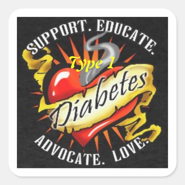 Type 1 Diabetes Awareness Sticker (Front)
