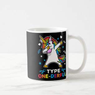 Type 1 Diabetes Awareness Unicorn Type One-derful Coffee Mug